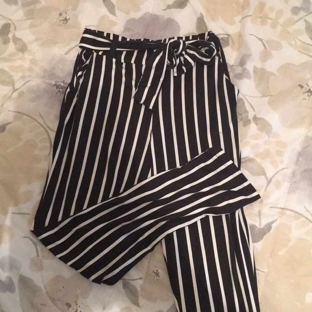 Dressy striped long pants